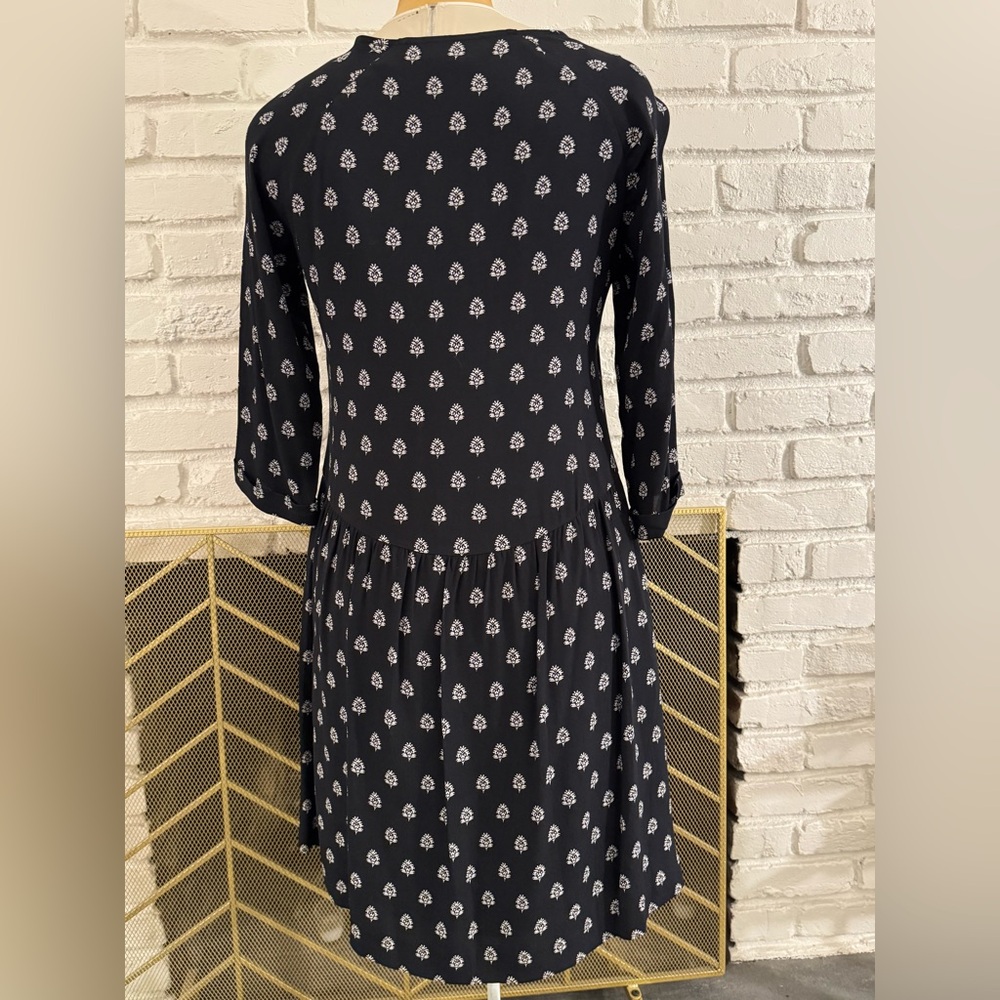 Garnet Hill Size 6 Bohemian Long Sleeve Knee-Length Dress - Picture 4 of 10